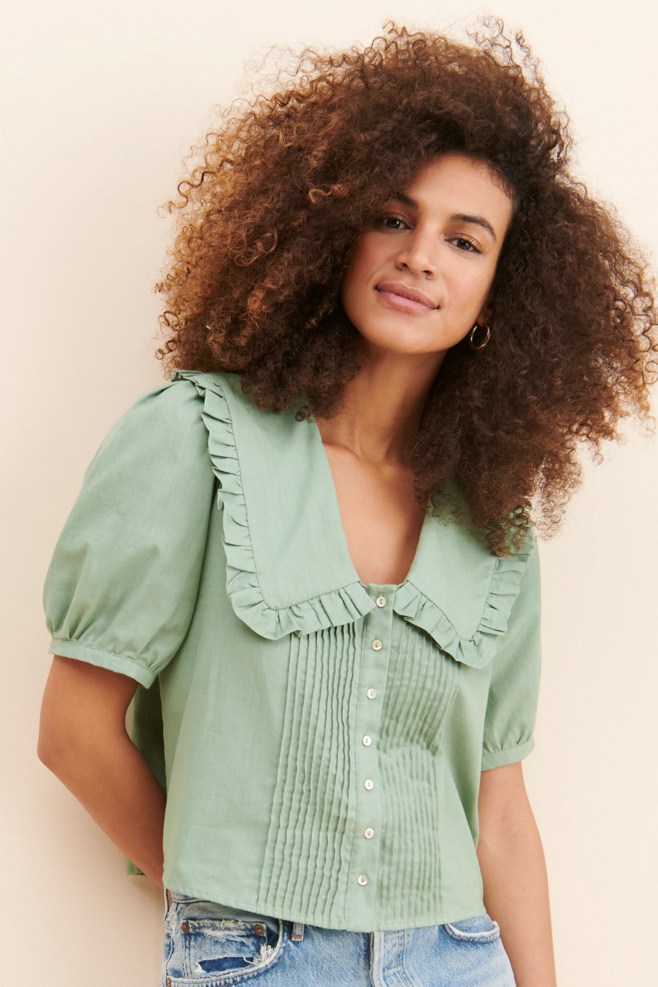 Afternoon Bonnet Pleated Top