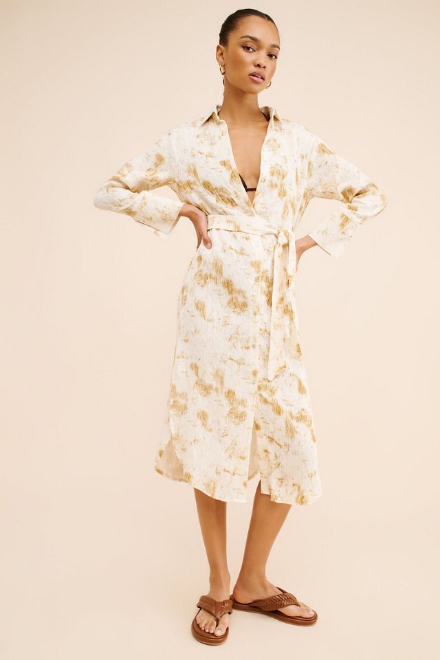 Little Lies Crinkle Dye Shirt Dress #3