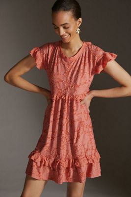 Ruffle Knit Mini Dress