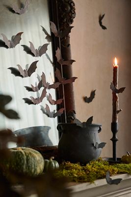 Iron Bat Wall Decor, Set of 18