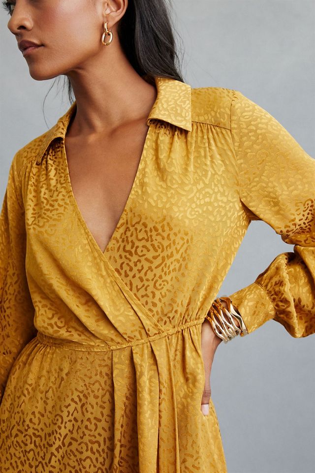 Leopard Print Long-Sleeve Mini Dress #2