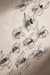 Iron Spider Wall Decor, Set of 18
