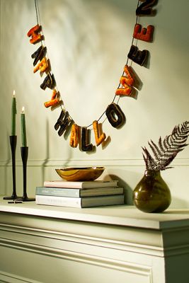 Happy Halloween Velvet Garland