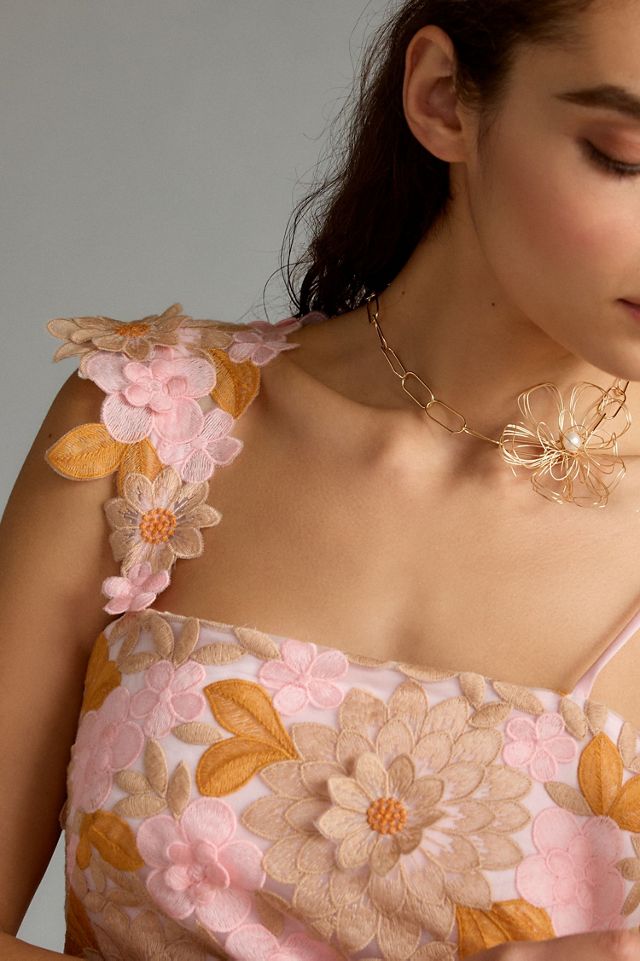 Floral Applique Midi Dress #2