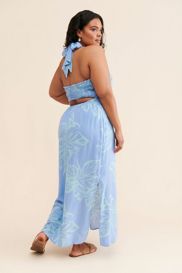Eloquii Halter Printed Maxi Dress #1