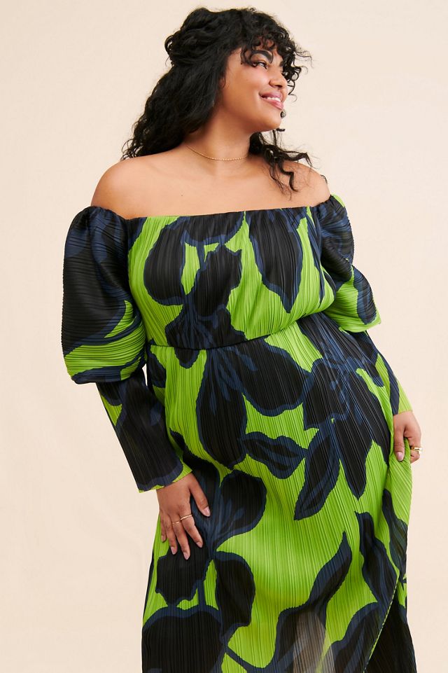 Eloquii Off-The-Shoulder Pleated Dress #2