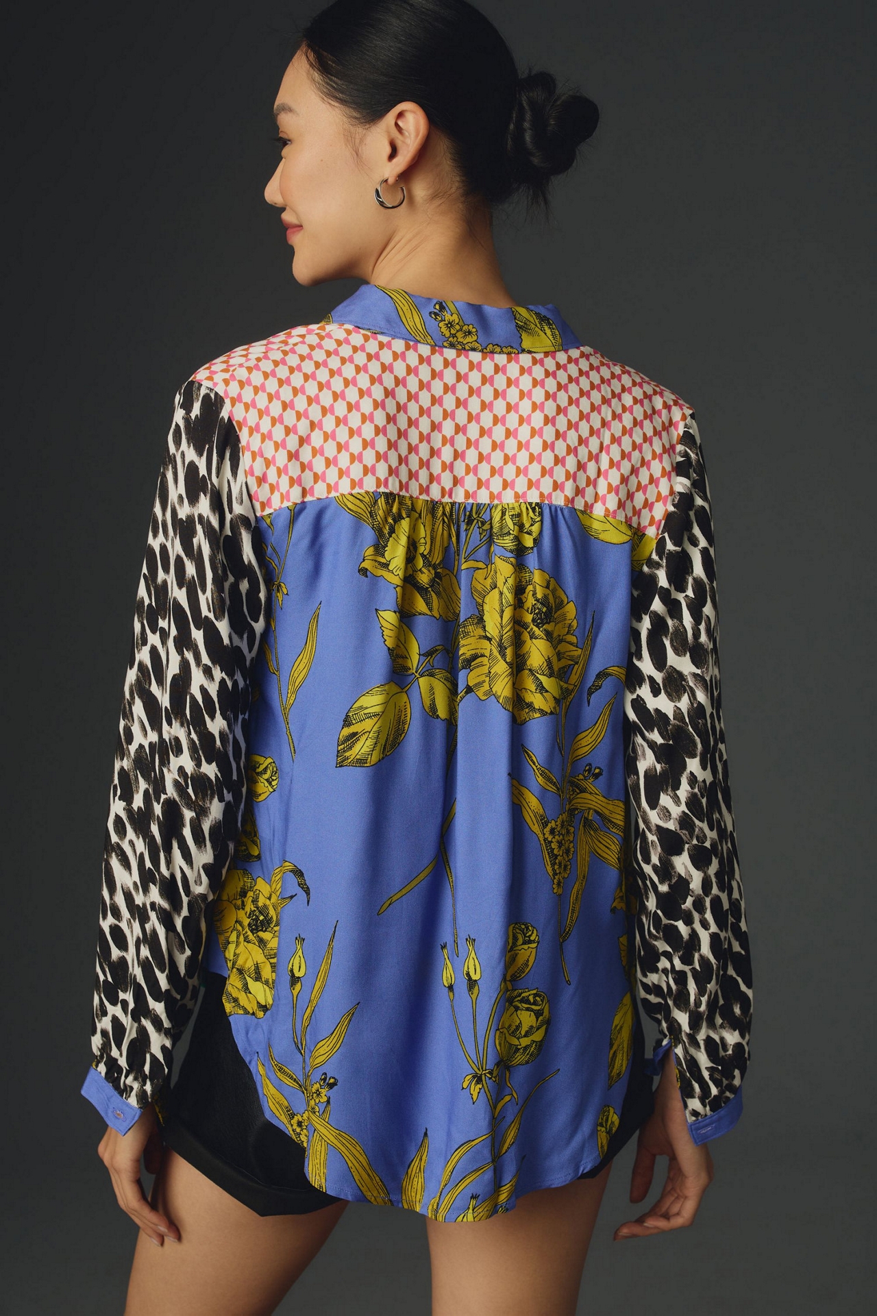 Maeve Paz Contrast Button-Down