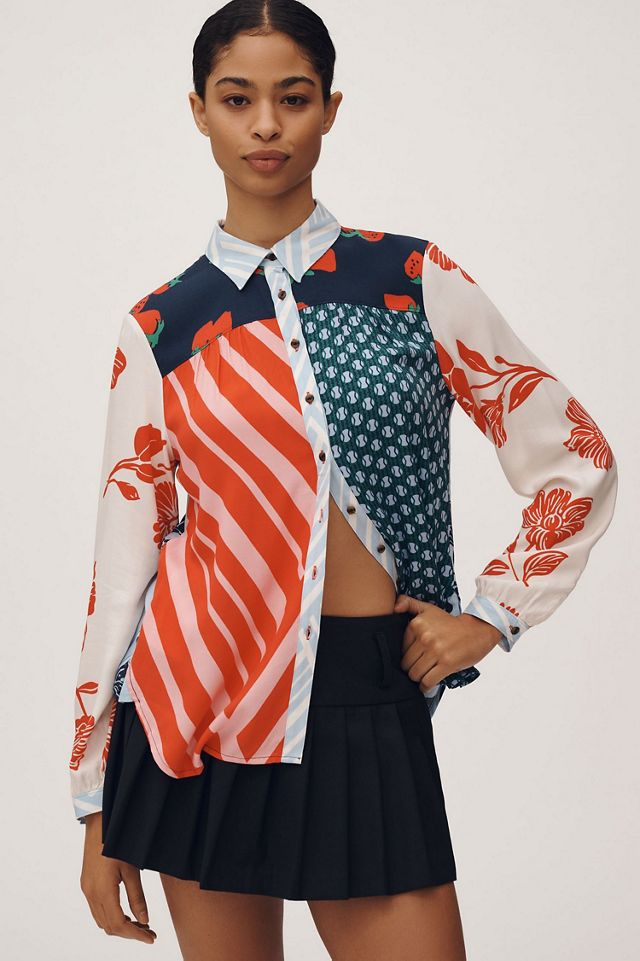 Maeve Paz Contrast Button-Down #2
