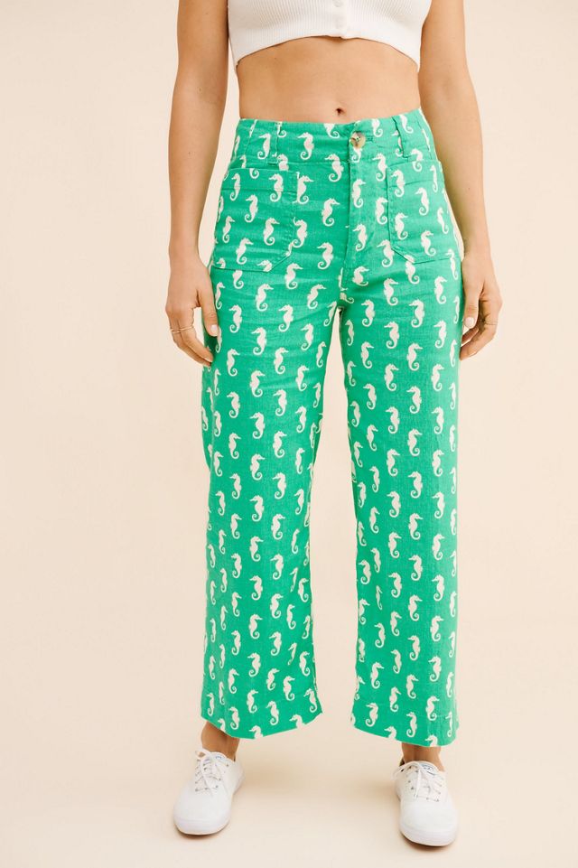 Maeve The Colette Linen Cropped Pants #3