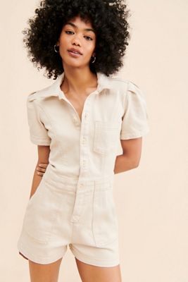 Pilcro Faux Leather Smocked Wide-Leg Jumpsuit | Anthropologie