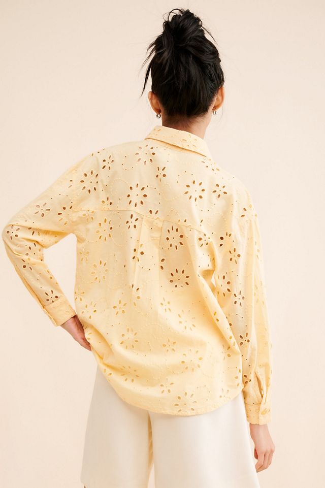 RAHI Eyelet Buttondown Top #1