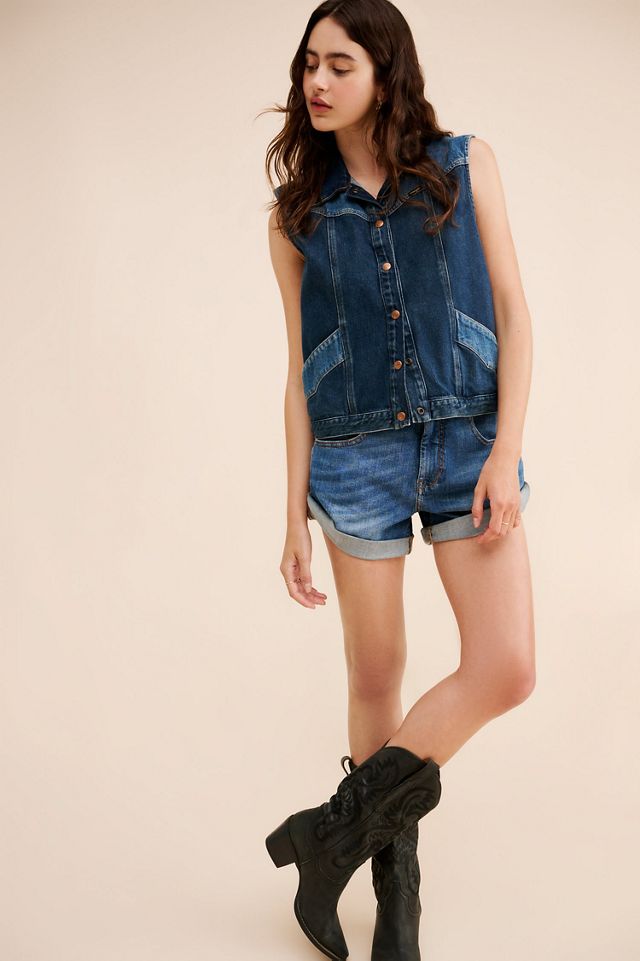 Pilcro Rolled Denim Shorts #3