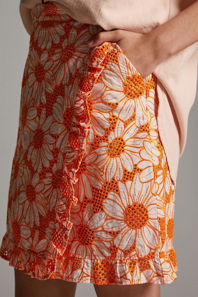 Hope for Flowers by Tracy Reese Embroidered Floral Mini Skirt #2