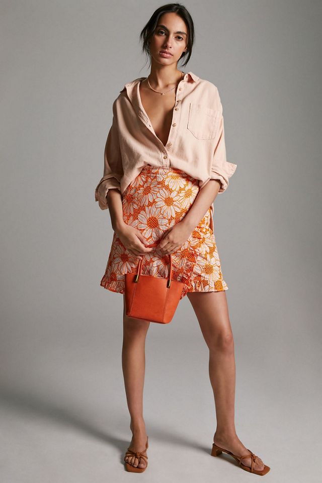 Hope for Flowers by Tracy Reese Embroidered Floral Mini Skirt #3