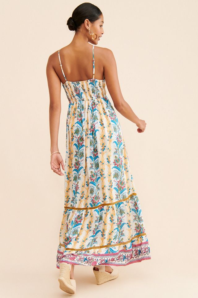 Barok Paris Floral Maxi Flounce Dress #1