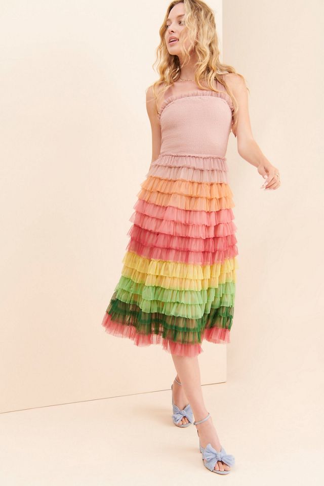 Bl-nk Tiered Ruffle Midi Dress #3