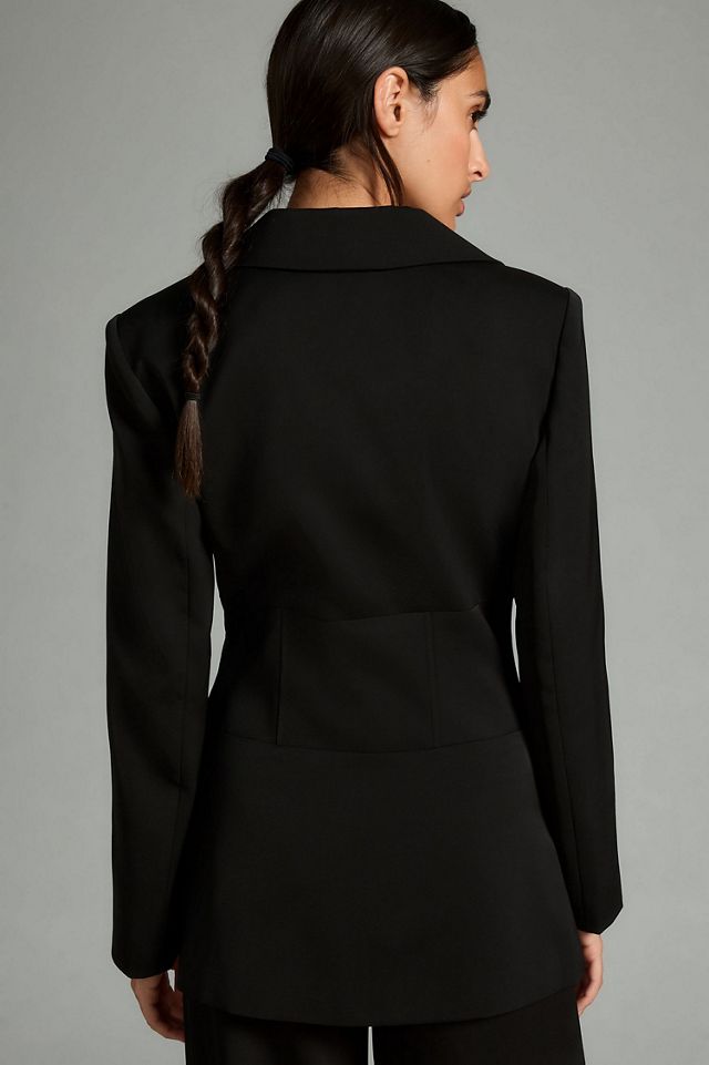 Avec Les Filles Corset Waist Blazer #1