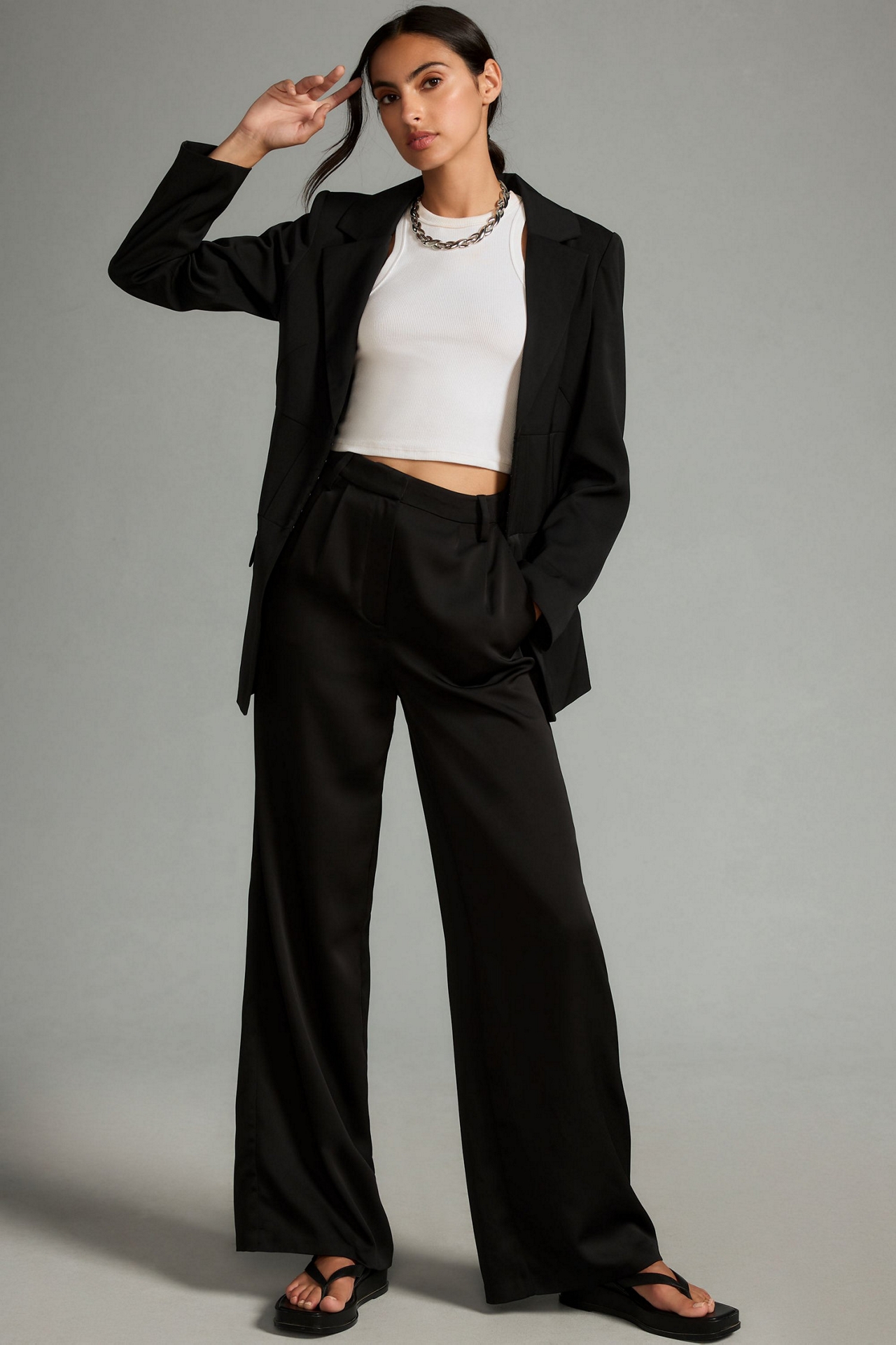 Avec Les Filles Corset Waist Blazer
