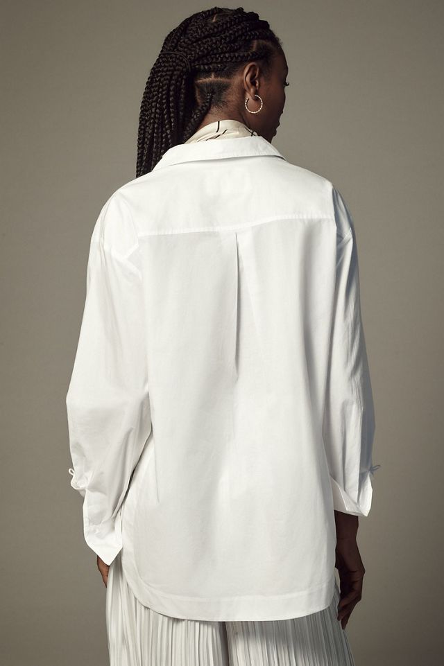 Maeve Asymmetrical Buttondown Blouse #1