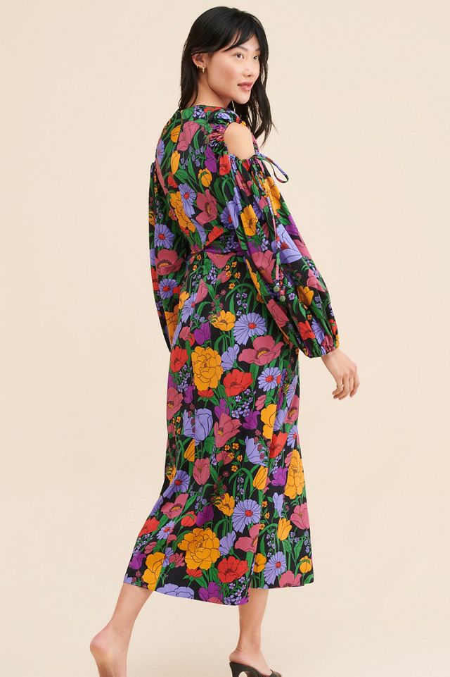 FARM Rio Bucolic Garden Sleeve Cut Out Dress #1