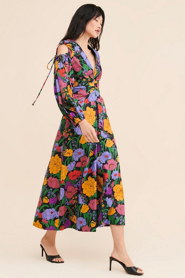 FARM Rio Bucolic Garden Sleeve Cut Out Dress #3
