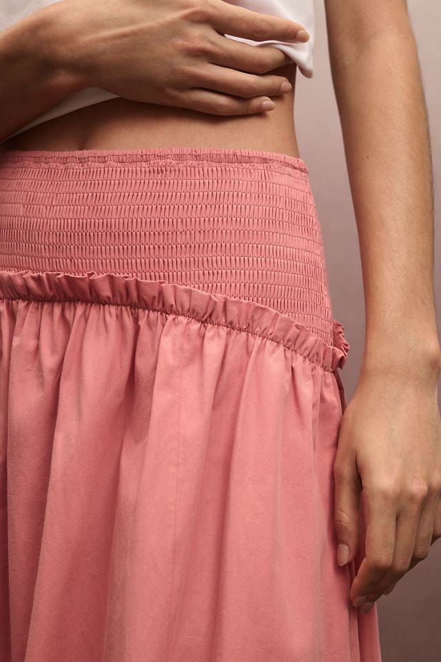 Smocked Yoke Maxi Skirt #2