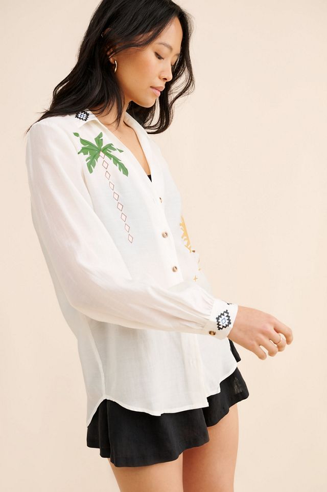 Never Fully Dressed Miley Button Down Shirt #2