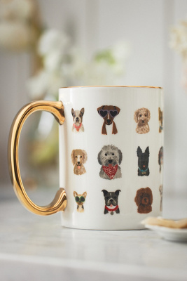 Rifle Paper Co Porcelain Hot Dogs Mug