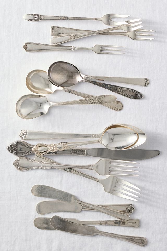 One-of-a-Kind Vintage Silverplate Appetizer Forks, Set of 4 #2