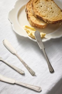 One-of-a-Kind Vintage Silverplate Butter Spreaders, Set of 4