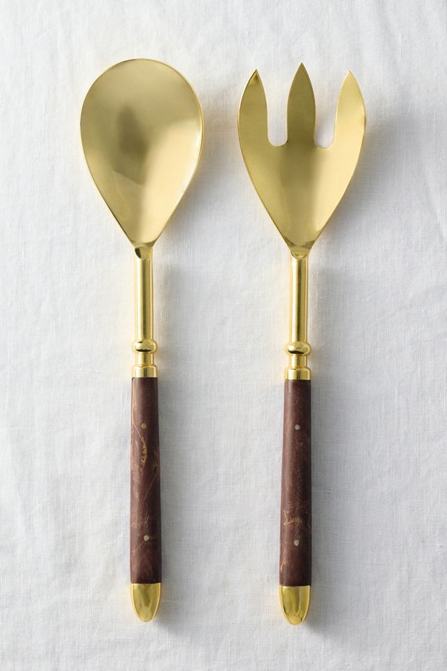 Woodland Metal Two-Piece Salad Serve Set #1
