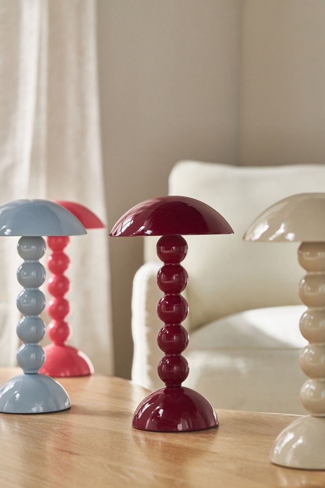 Bobbin LED Cordless Rechargeable Table Lamp - Red
