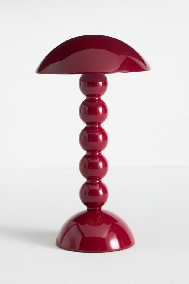 Bobbin LED Cordless Rechargeable Table Lamp - Red