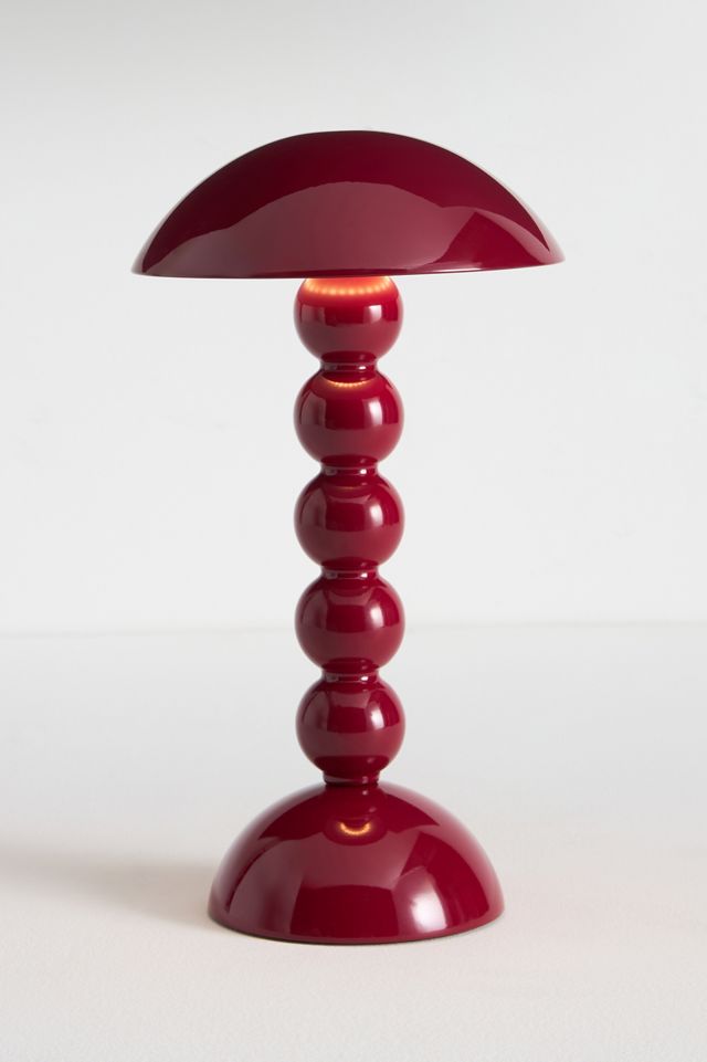 Bobbin LED Cordless Rechargeable Table Lamp - Red