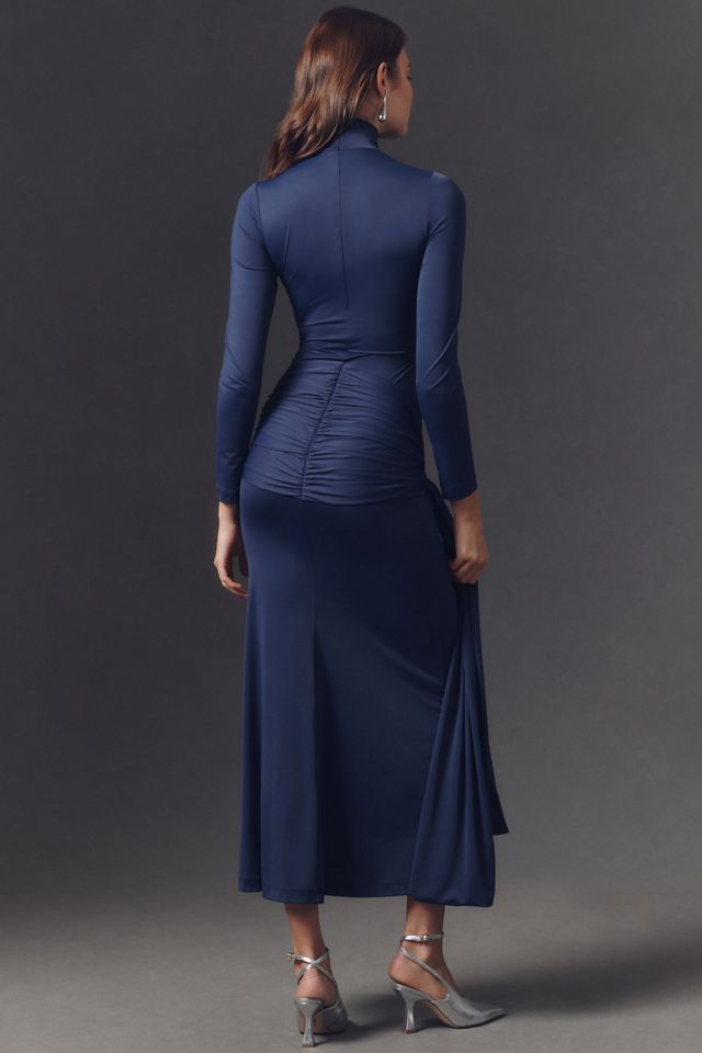 Bardot Alix Long-Sleeve Tie-Front Knit Maxi Dress #1