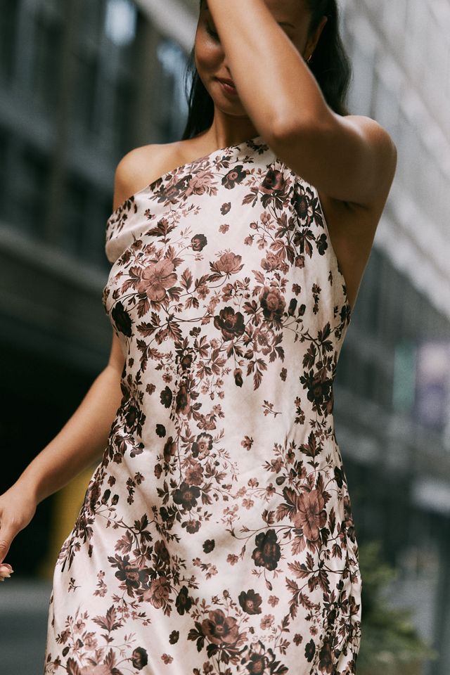 BHLDN Sienna Off-The-Shoulder High-Shine Satin Maxi Dress #2