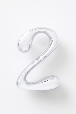 Anthropologie Bubble Polished Chrome House Numbers In Transparent