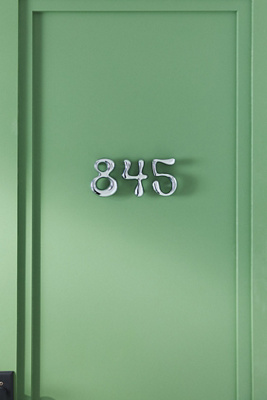 Anthropologie Bubble Polished Chrome House Numbers In Transparent