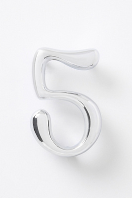 Anthropologie Bubble Polished Chrome House Numbers In Transparent