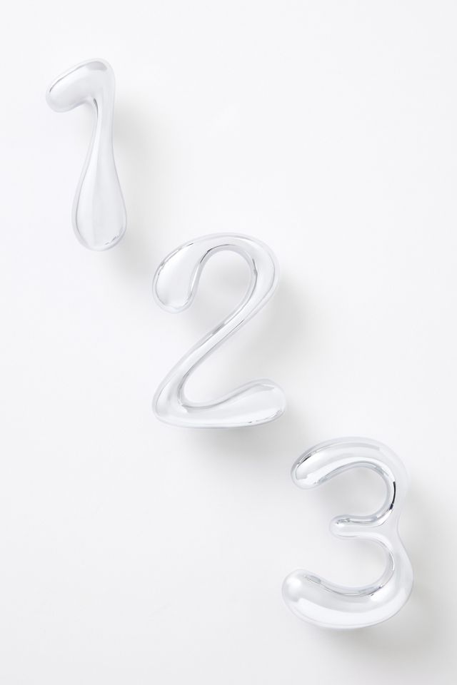 Bubble Polished Chrome House Numbers #2