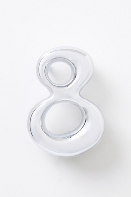 Anthropologie Bubble Polished Chrome House Numbers In Transparent