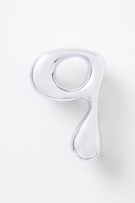 Anthropologie Bubble Polished Chrome House Numbers In Transparent