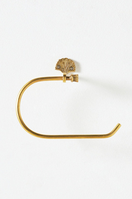 Anthropologie Tibetan Fan Toilet Roll Holder In Gold