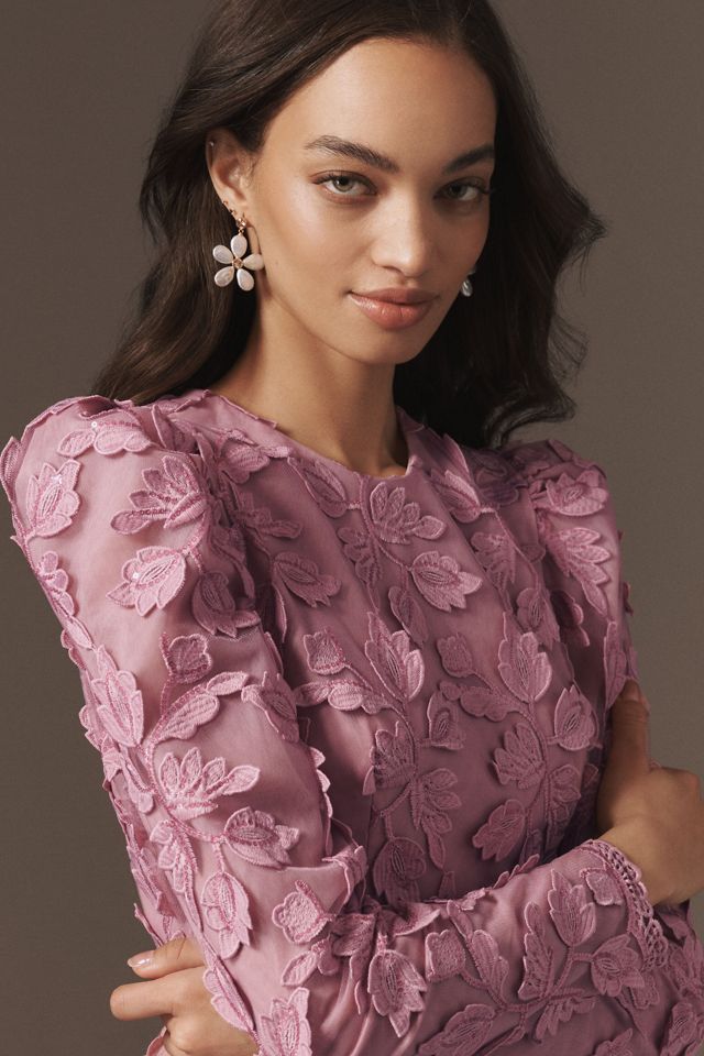 Helsi Christy Long-Sleeve Appliqué Mini Dress #3