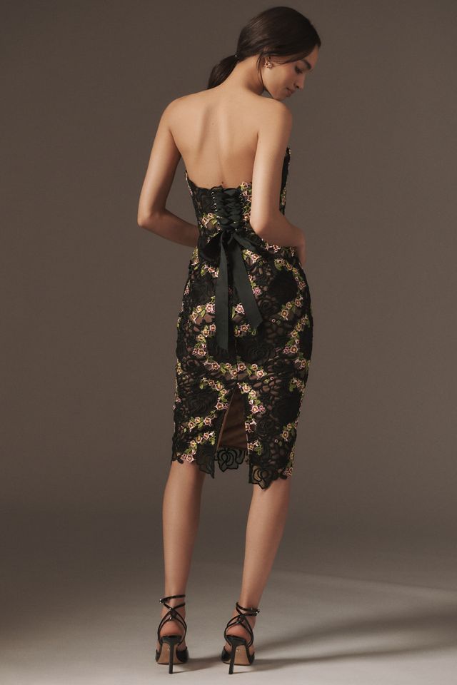 Helsi Cecilia Strapless Embroidered Floral Midi Dress #2