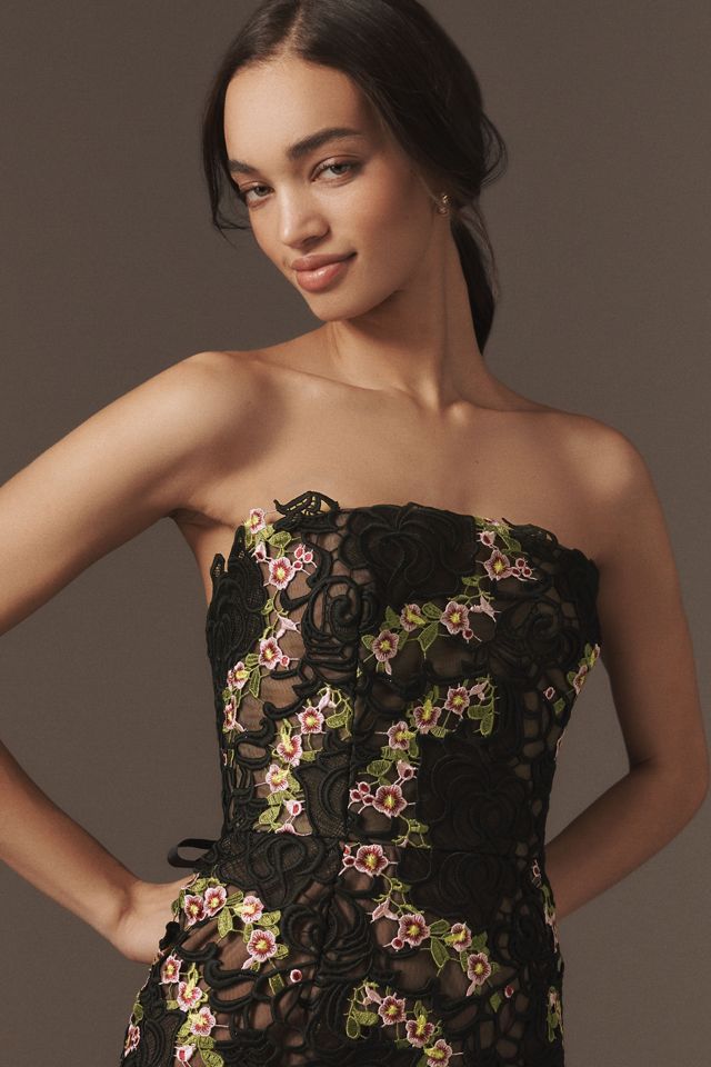 Helsi Cecilia Strapless Embroidered Floral Midi Dress #3