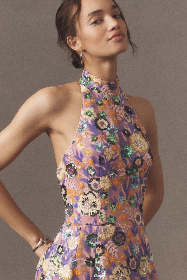 Helsi Sarah Halter Floral Sequin Mini Dress #3