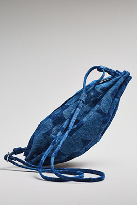 Marimekko Karla Denim Shoulder Bag In Blue