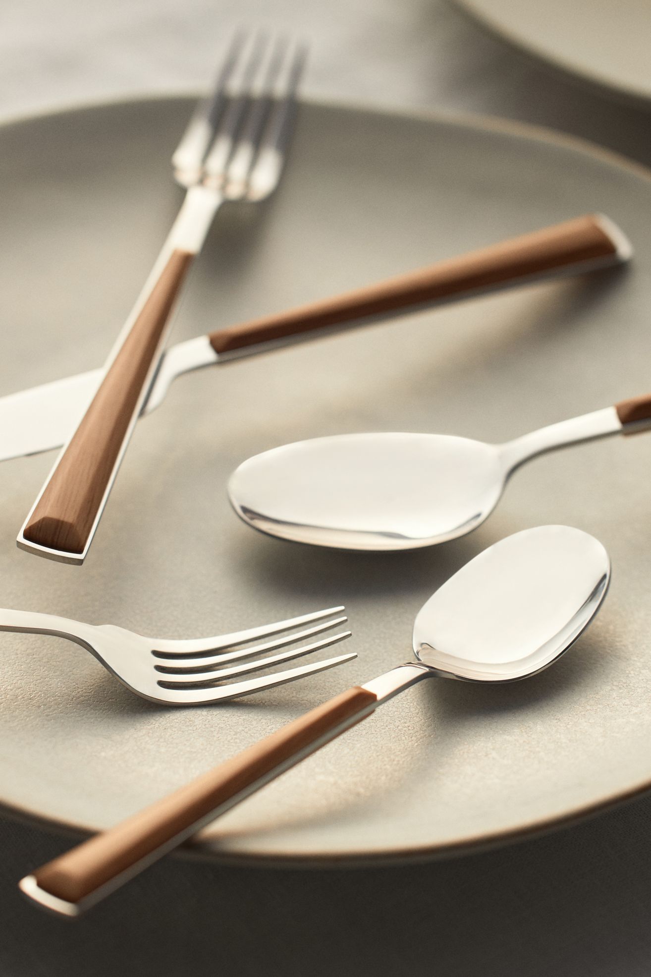 Esben Beachwood Flatware 20-Piece Place Setting - Cedar, Standard, Set of 20