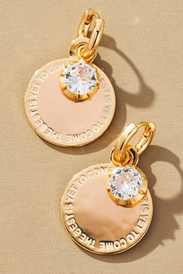 Fun Icon Charm Huggie Hoop Earrings